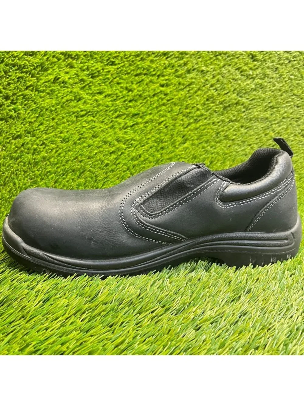 Avenger Foreman Mens Size 11 Black Composite Toe Slip On Safety Work Shoes